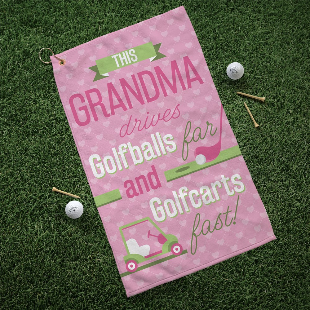 Personalized Golf Towel | Drive Golfballs and Golf Carts Funny Gift