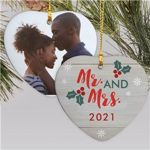 Married Photo Ornament | Personalized Couple's Christmas Ornament