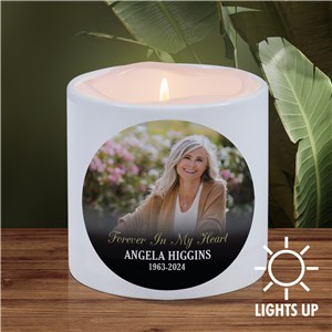 Personalized Forever My Heart Photo LED Candle with Holder U15345171