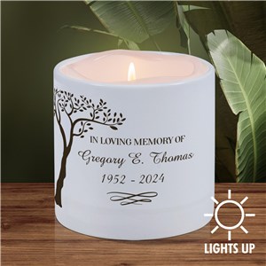 Personalized In Loving Memory Tree LED Candle with Holder U15351171