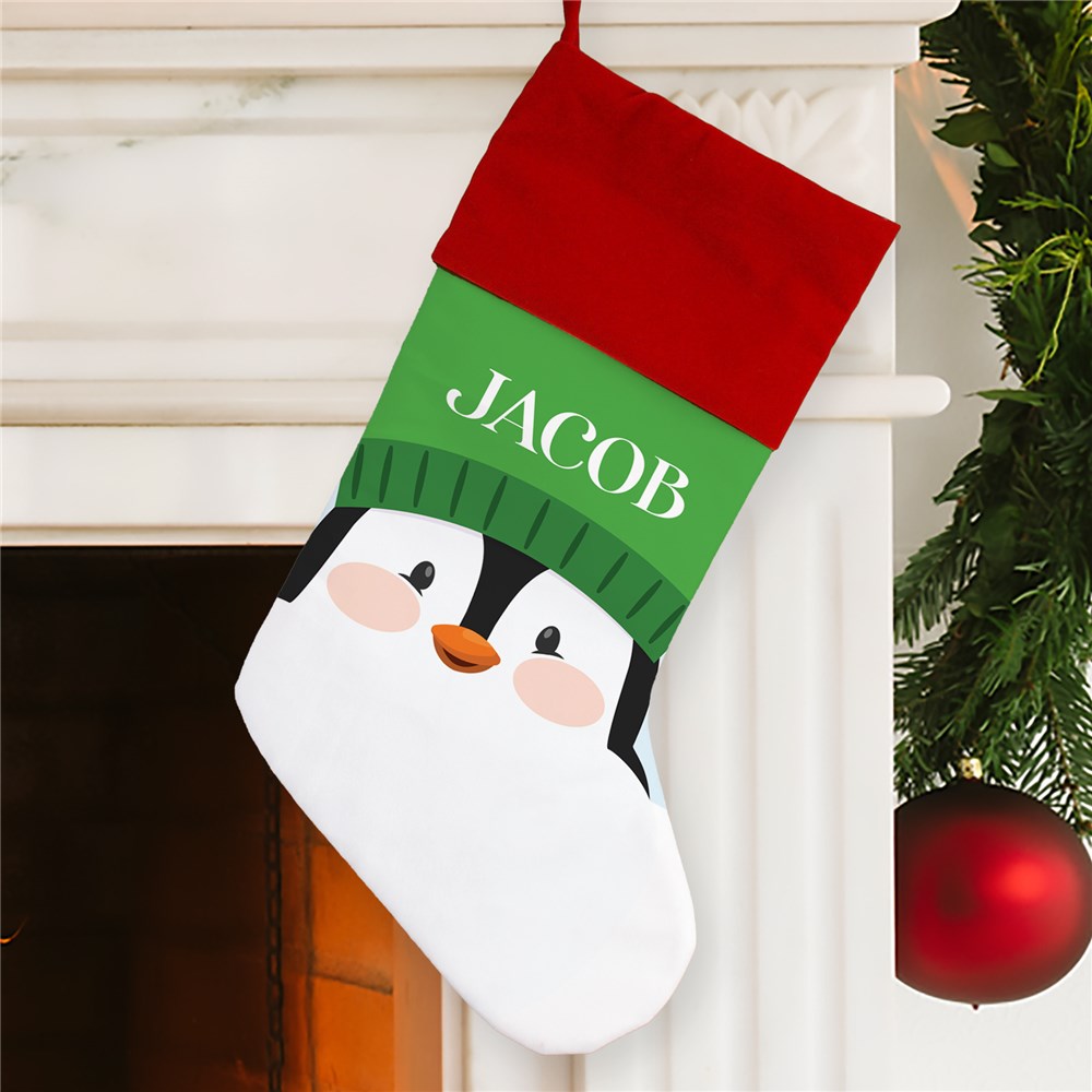 Personalized Kid's Christmas Stocking | Christmas Face Stocking With Name