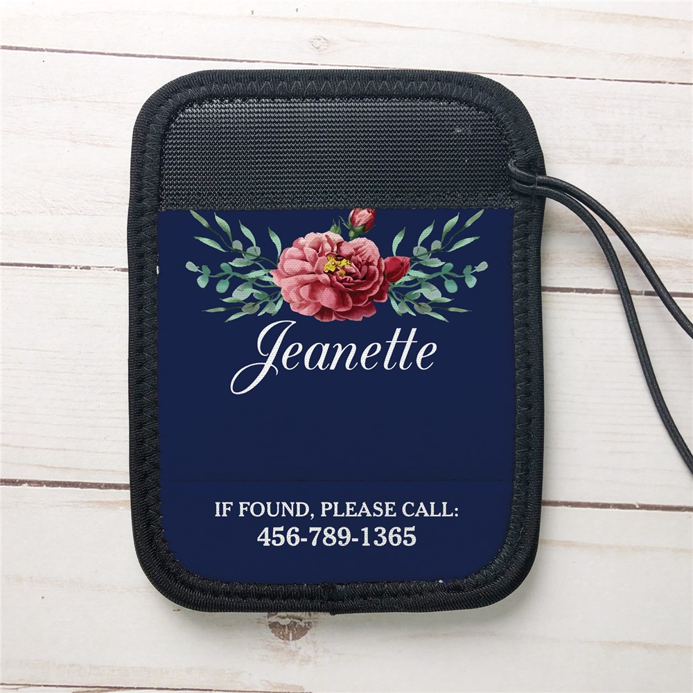Personalized Floral Luggage Grabber | Personalized Suitcase Grip