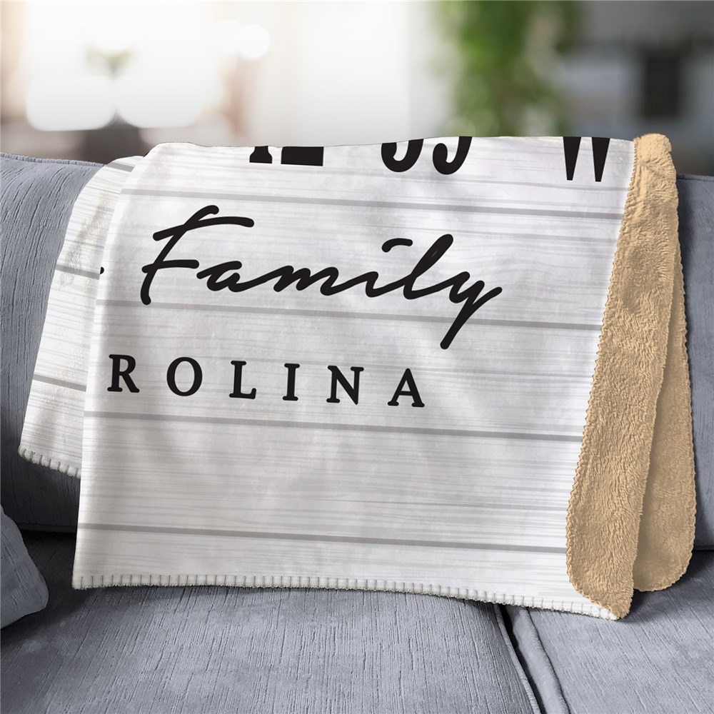 Personalized Blankets | White Barn Style Coordinates Blanket