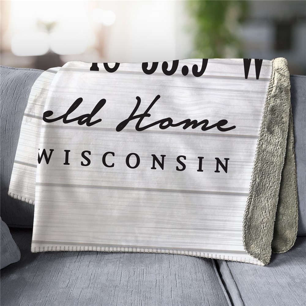 Personalized Blankets | White Barn Style Coordinates Blanket