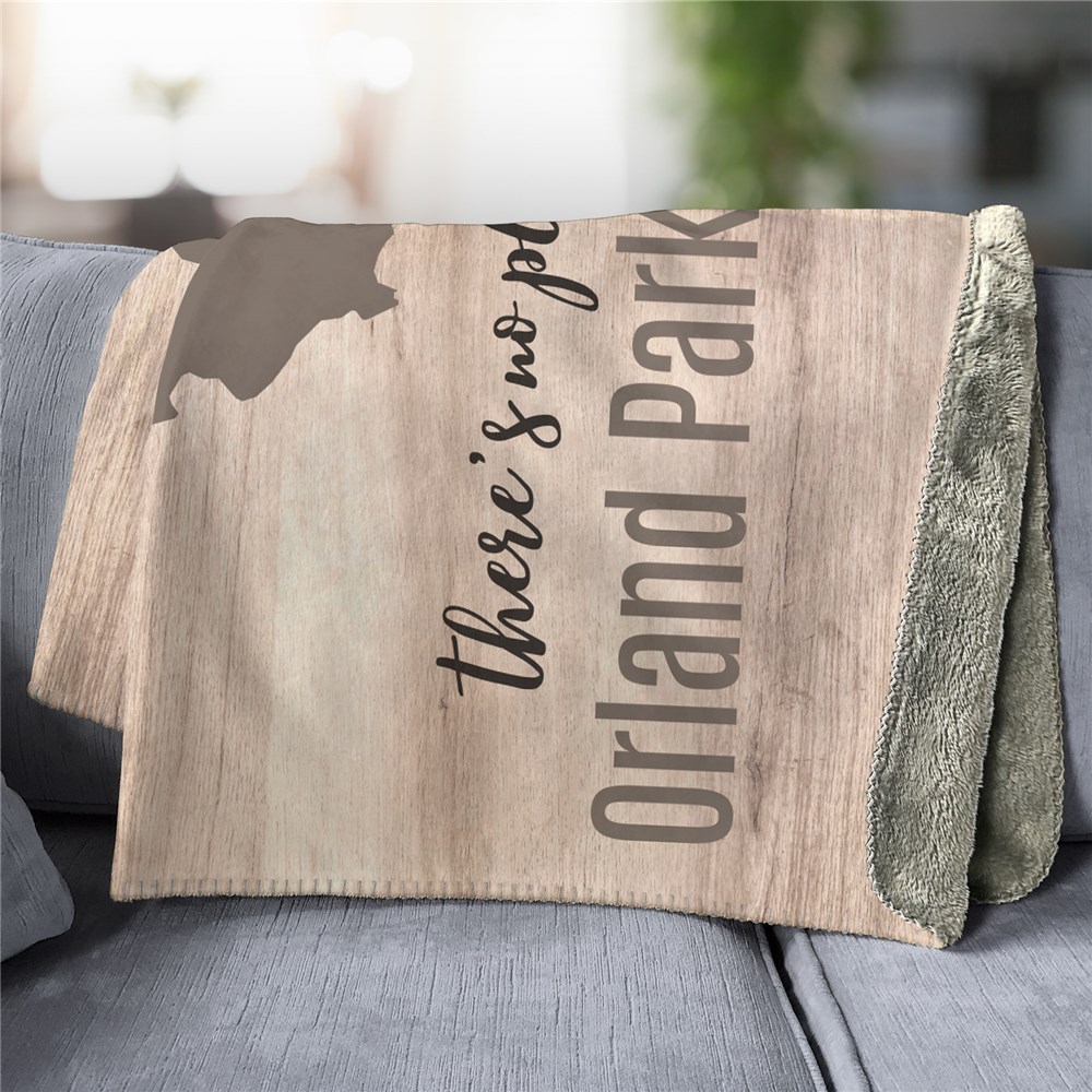 Personalized There's No Place Like Symbol 50x60 Sherpa Blanket