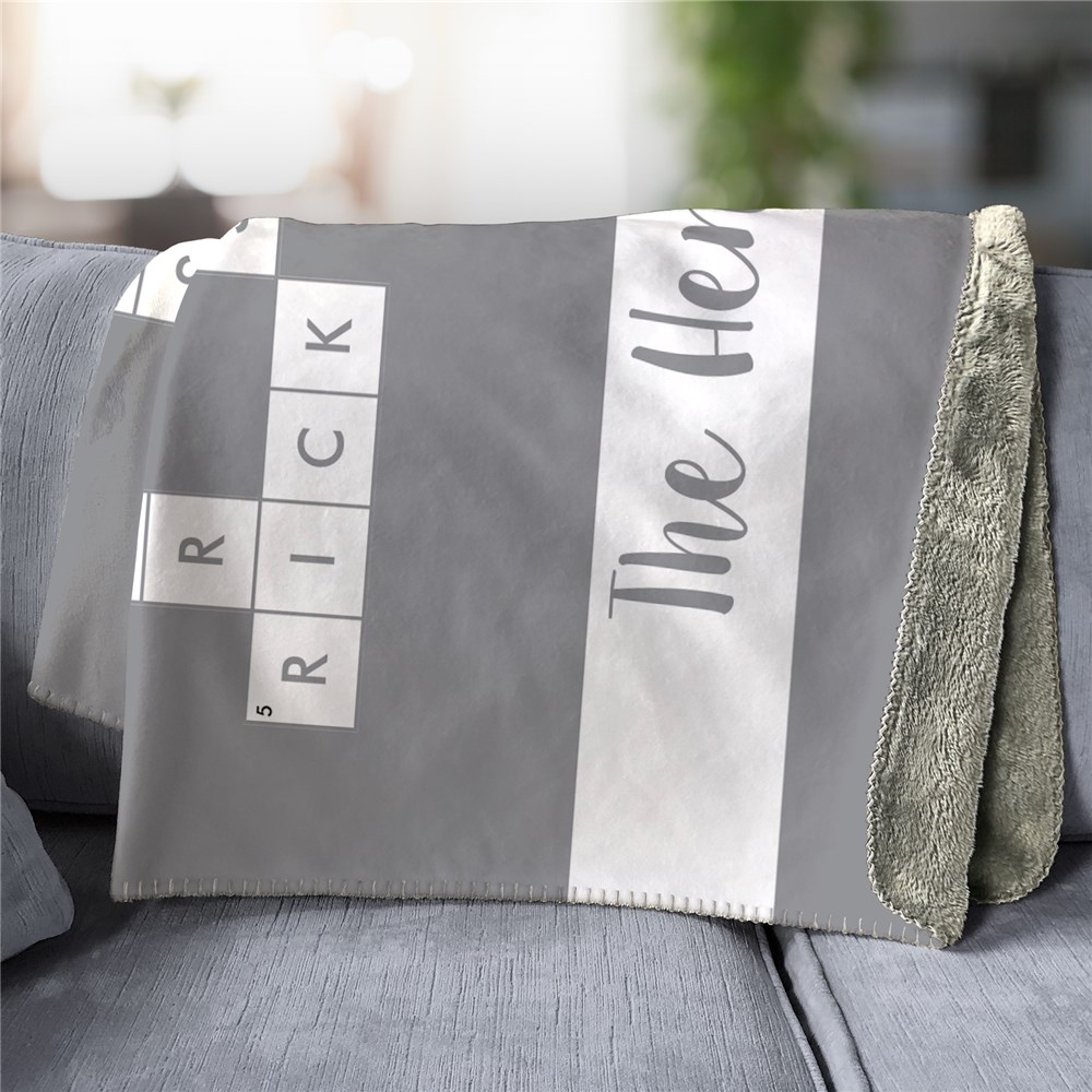 Personalized Crossword Blankets | Puzzle Lover Gifts