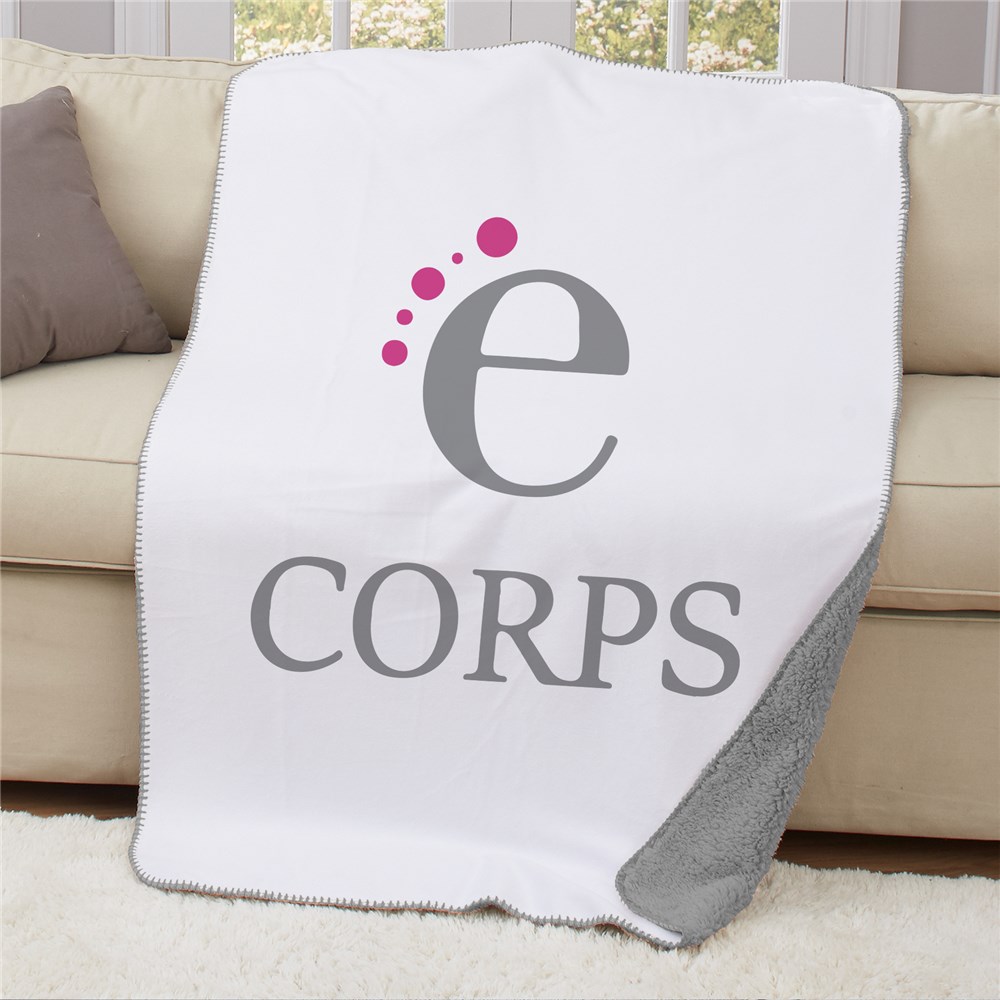 Personalized Corporate Logo 50x60 Sherpa Blanket U15759119X