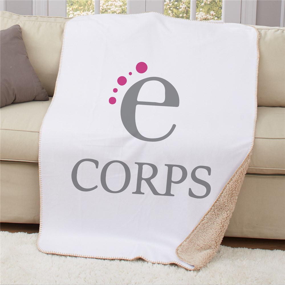 Personalized Corporate Logo 60x80 Sherpa Blanket U15759156