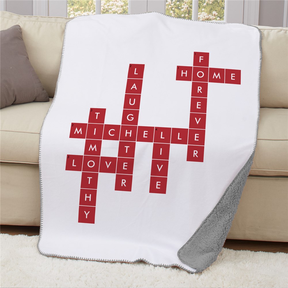 Personalized Blankets | Unique Crossword Gifts