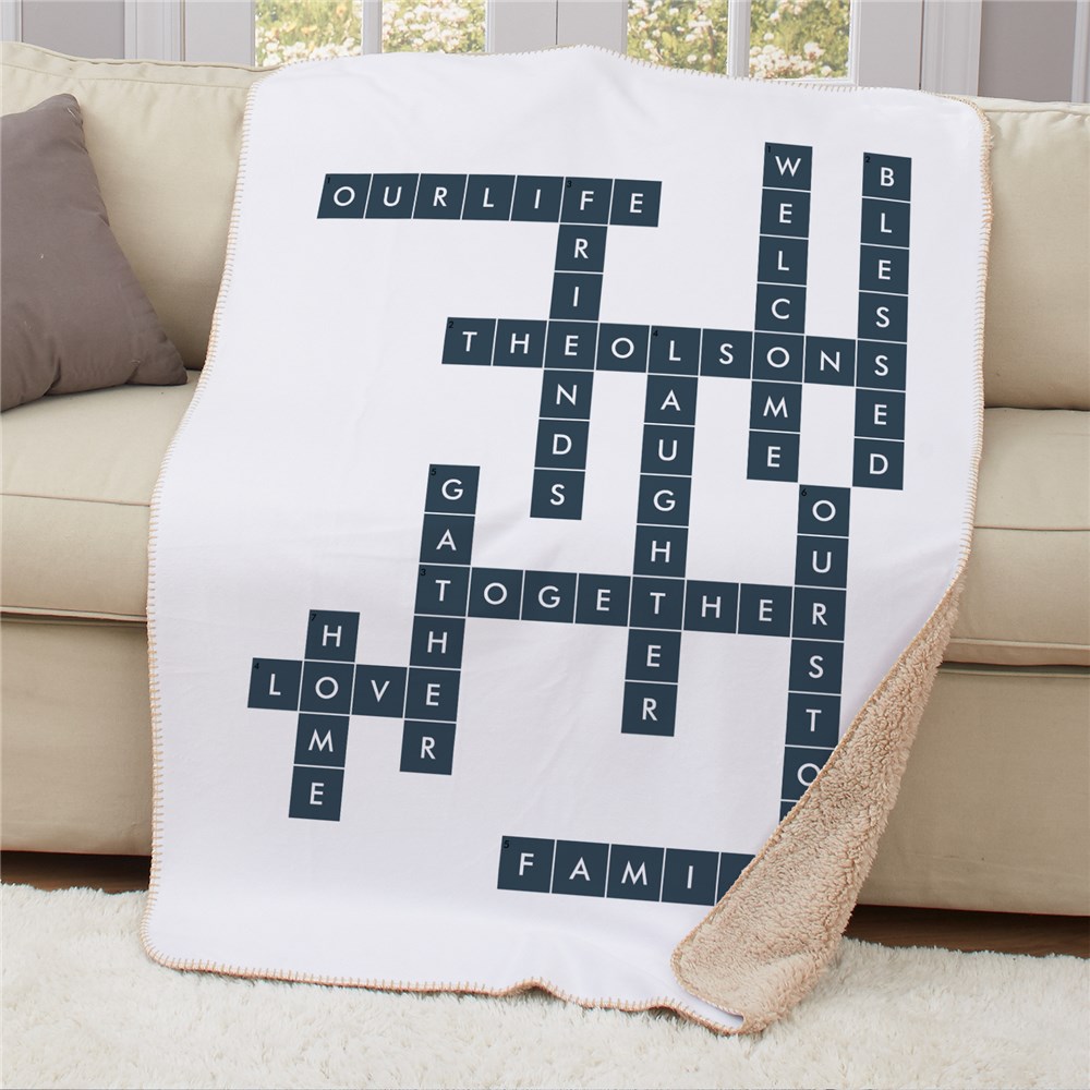Personalized Blankets | Unique Crossword Gifts