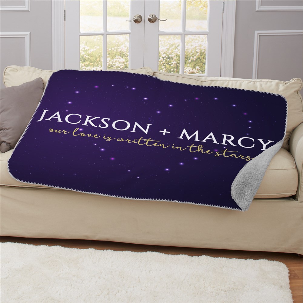 Personalized Romantic Blanket | Couples Sherpa