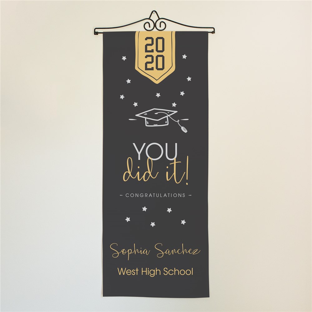 Personalized You Did It Graduation Wall Hanging GiftsForYouNow