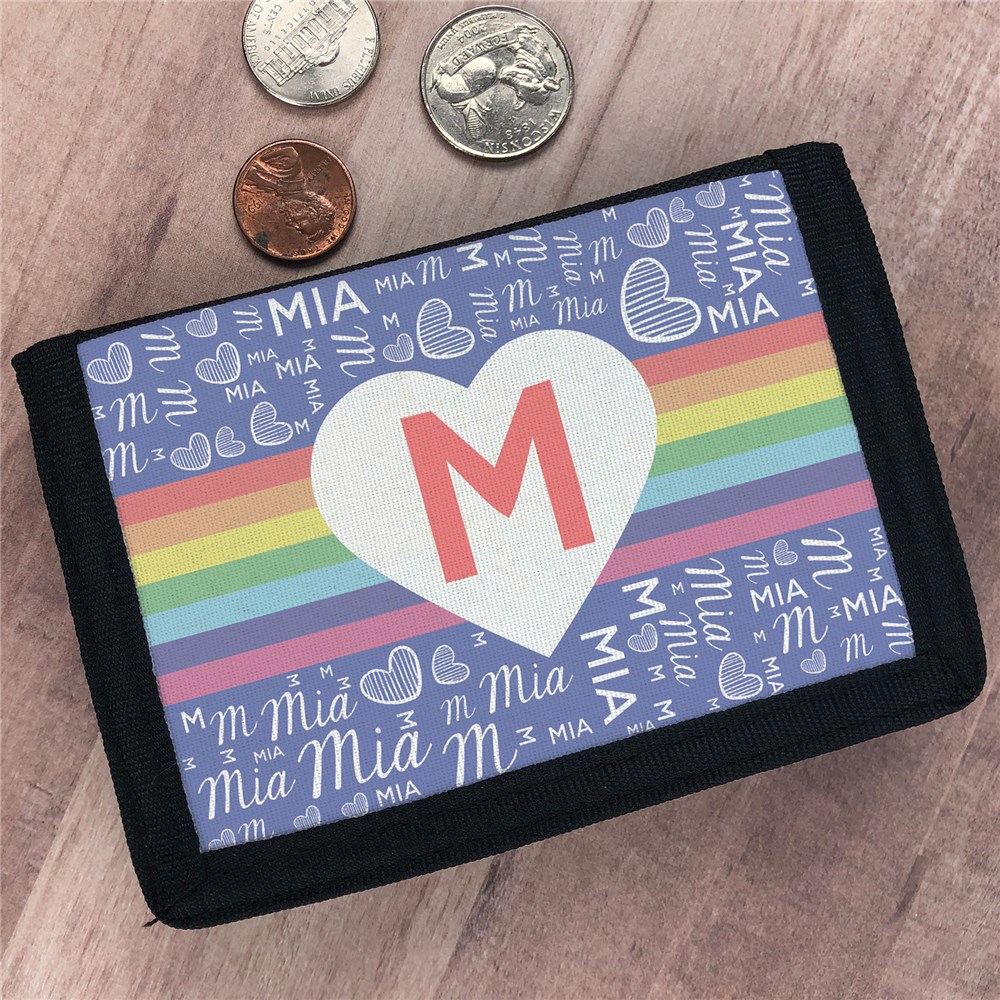 Personalized Kids' Rainbow Wallet