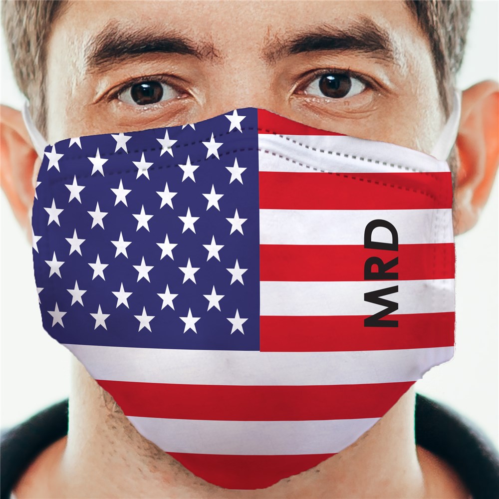 Personalized American Flag Face Mask
