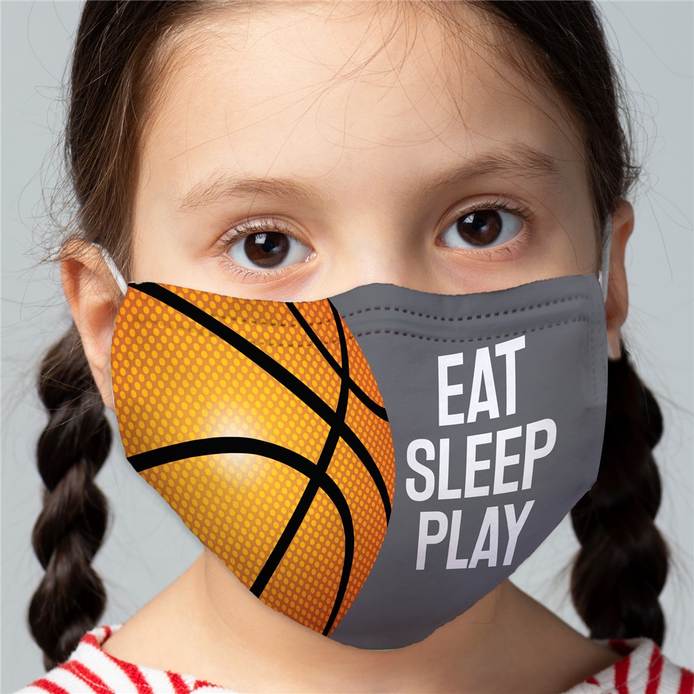 Eat Sleep Play Sports Kids' Face Mask