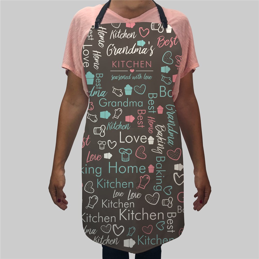 Personalized Seasoned With Love Word Art Apron