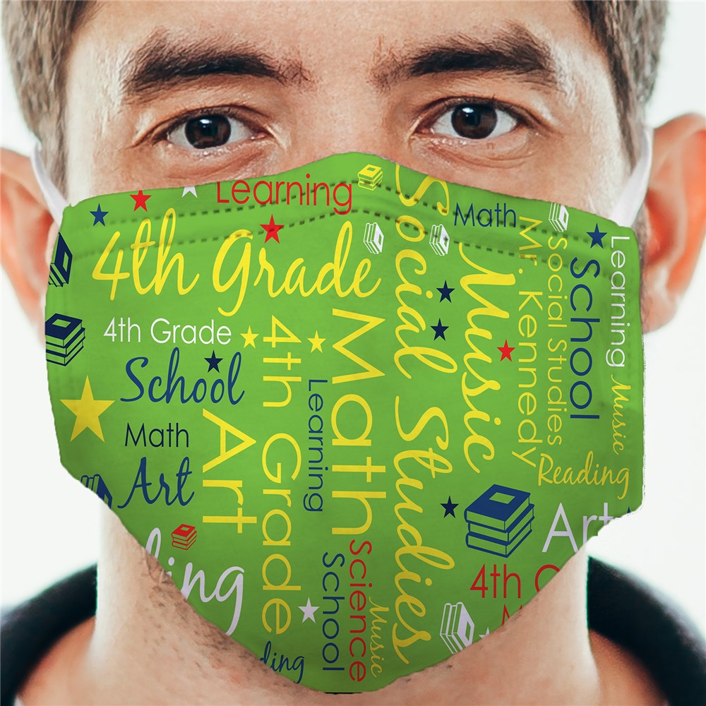 Personalized WordArt Face Mask for Teachers GiftsForYouNow