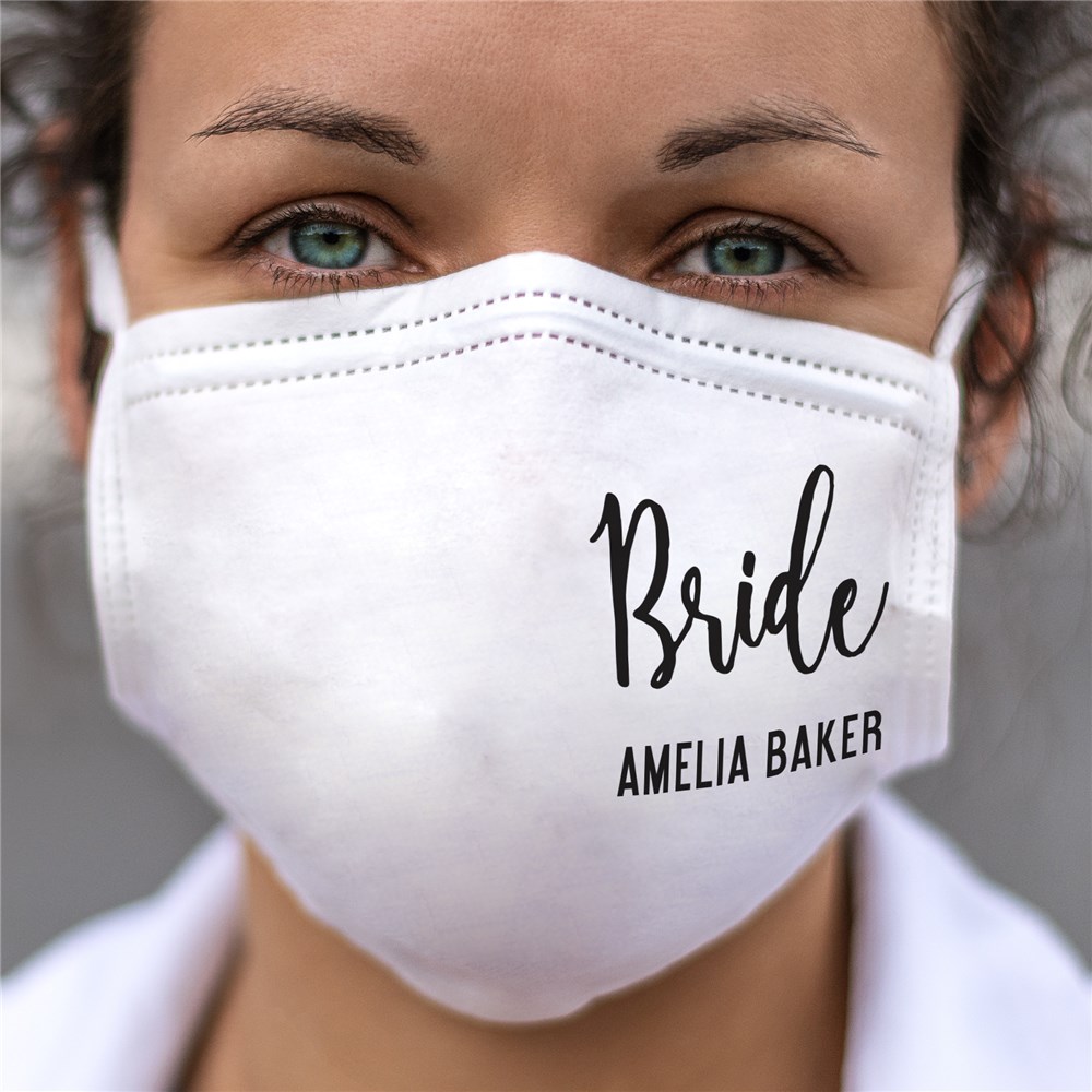 Personalized Groom & Bride Wedding Face Mask