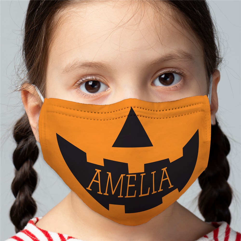 Personalized Kids' Pumpkin Face Mask