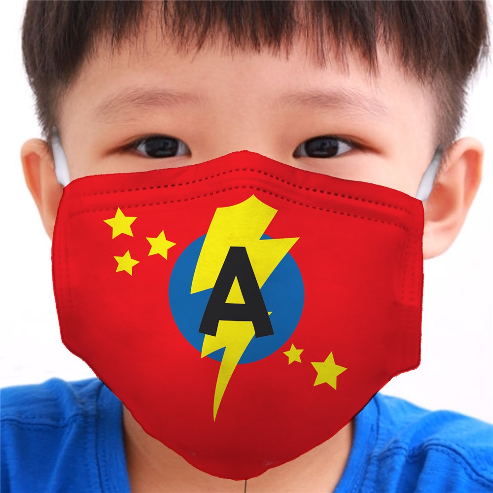 Personalized Superhero Youth Face Mask