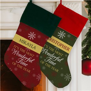 Personalized Most Wonderful Time Stocking
