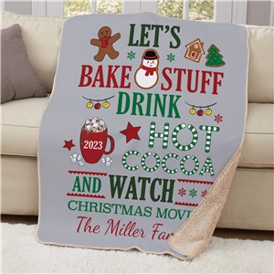 Personalized The Magic Of Christmas Sherpa Blanket U15074119