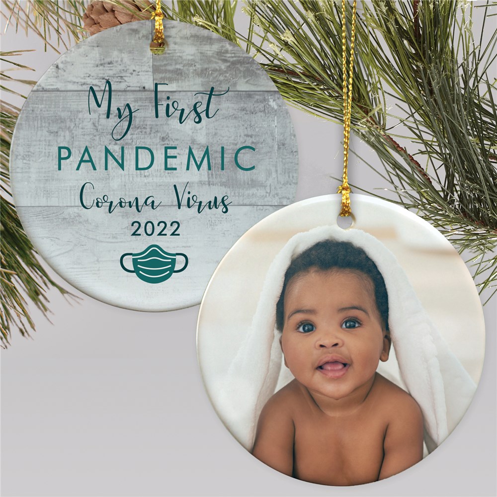 Personalized My First Pandemic Double Sided Photo Ornament