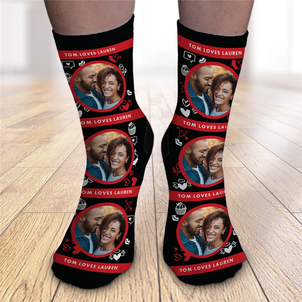 Valentine's Day Photo Socks for Couple