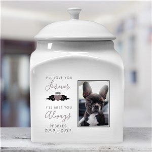 Personalized I'll Love You Forever I'll Miss You Always with Photo Pet Urn U1745416X