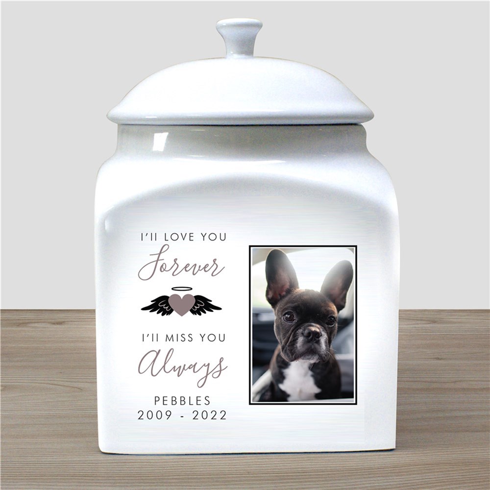 Personalized I'll Love You Forever I'll Miss You Always with Photo Pet Urn