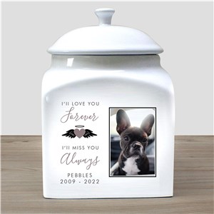 Personalized I'll Love You Forever I'll Miss You Always with Photo Pet Urn U1745416X