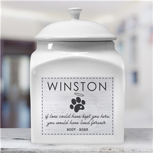 Personalized Dog Paw Pet Urn