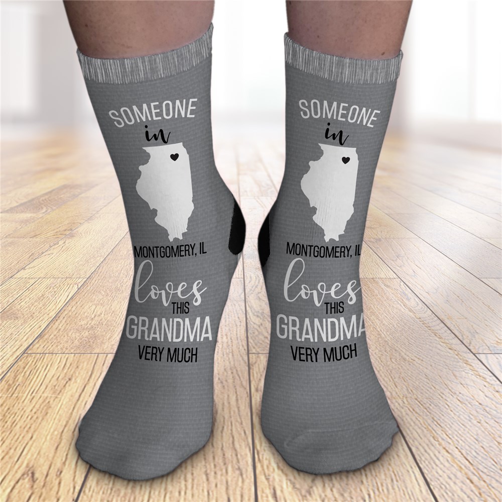 Personalized Someone Loves Me Crew Socks