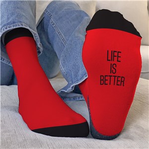 Personalized Life is Better Crew Socks