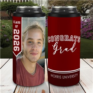 Personalized Congrats Grad Slim Can Cooler U17563162