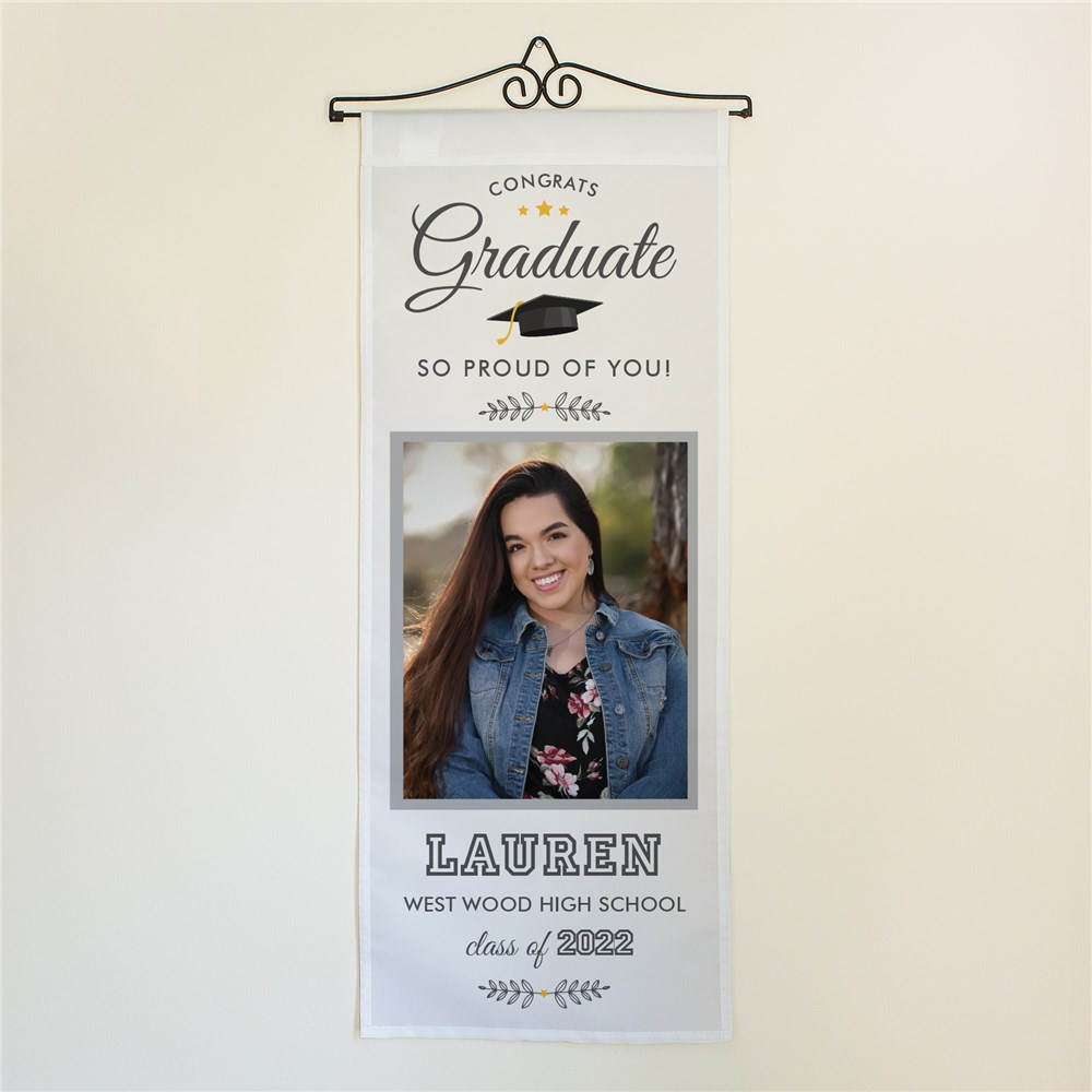 Personalized Congrats Graduate with Photo Wall Hanging