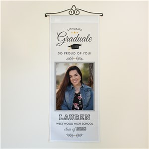 Personalized Congrats Graduate with Photo Wall Hanging
