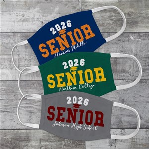Personalized Graduation Senior Year Face Mask
