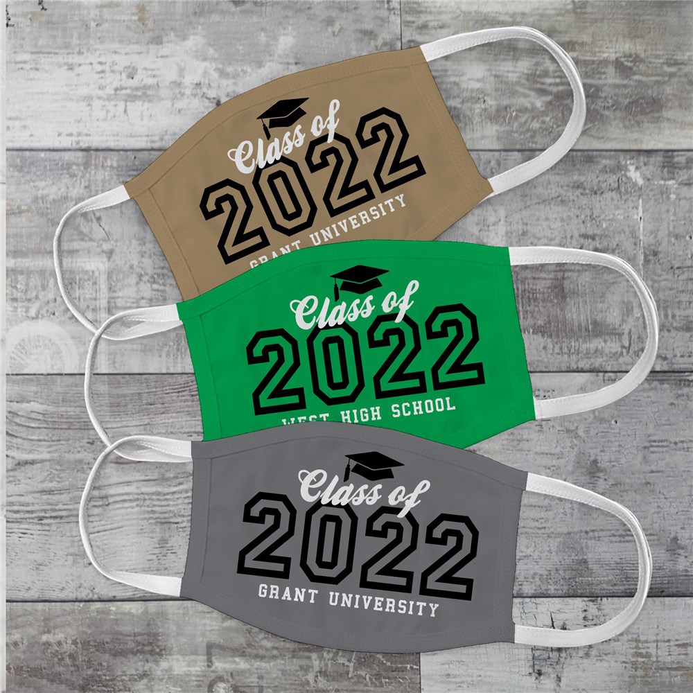 Personalized Graduation Year Face Mask GiftsForYouNow