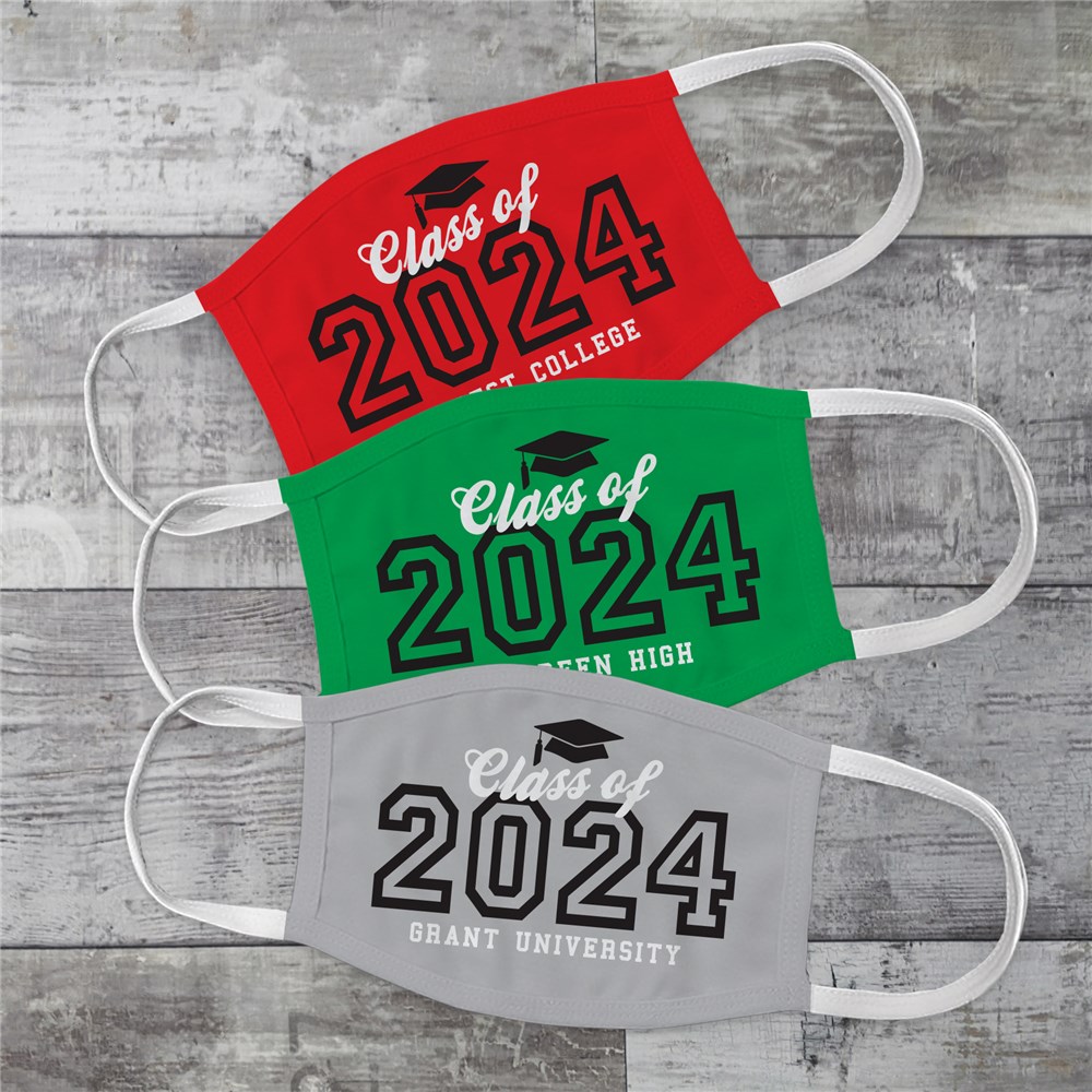 Personalized Graduation Year Face Mask GiftsForYouNow