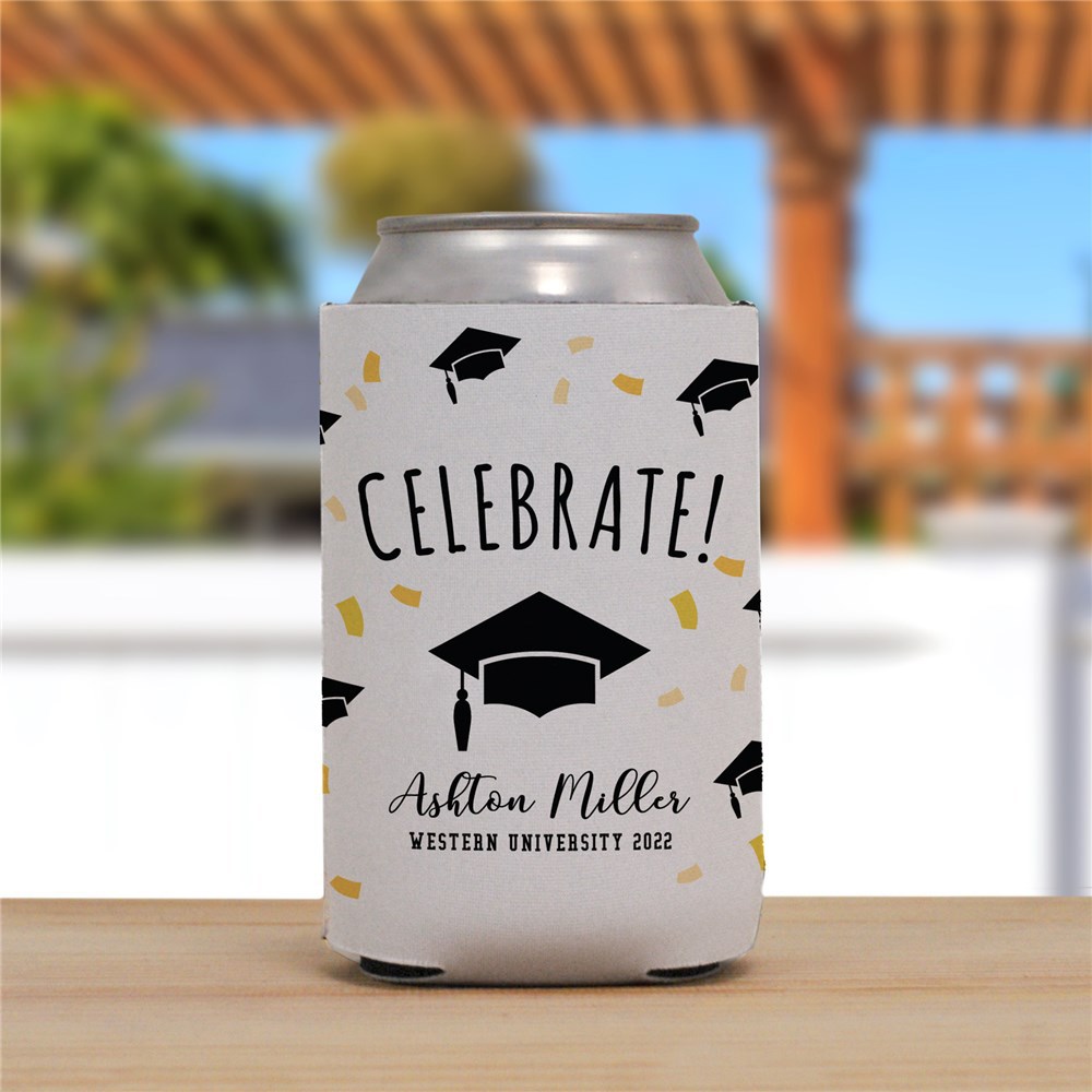 Personalized Celebrate Grad Can Cooler