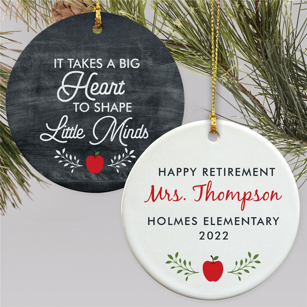 Personalized Takes a Big Heart Round Ornament