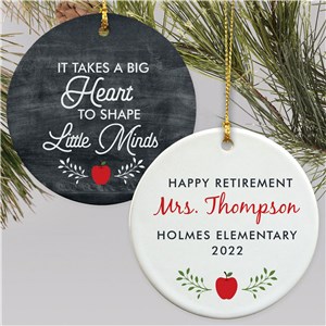 Personalized Takes a Big Heart Round Ornament
