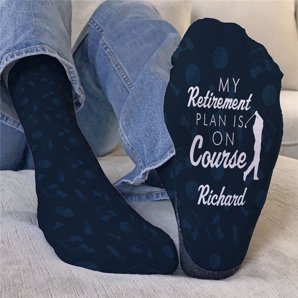Personalized Retirement Plan is on Course Crew Socks
