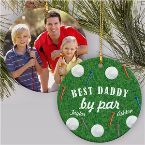 Personalized Best By Par Round Golf Ornament
