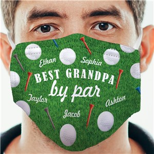 Personalized Best By Par Golf-Themed Face Mask