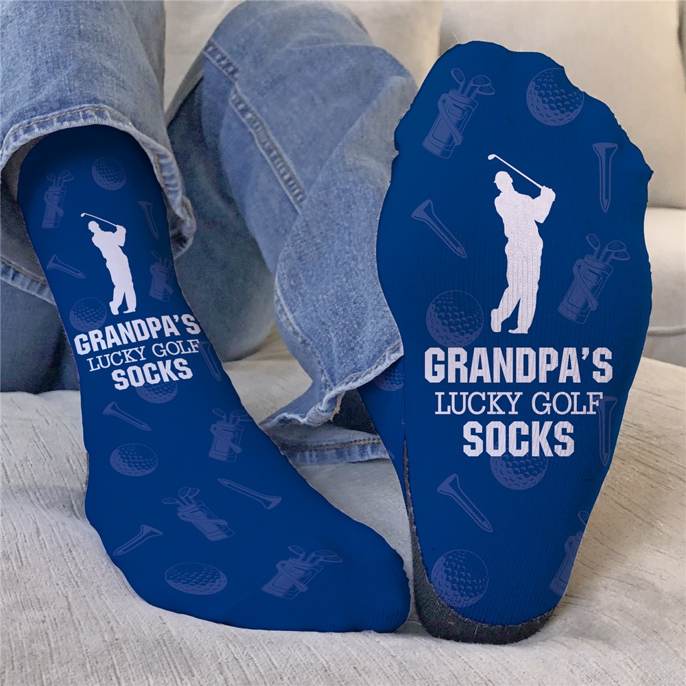 Personalized Grandpa's Lucky Golf Socks GiftsForYouNow