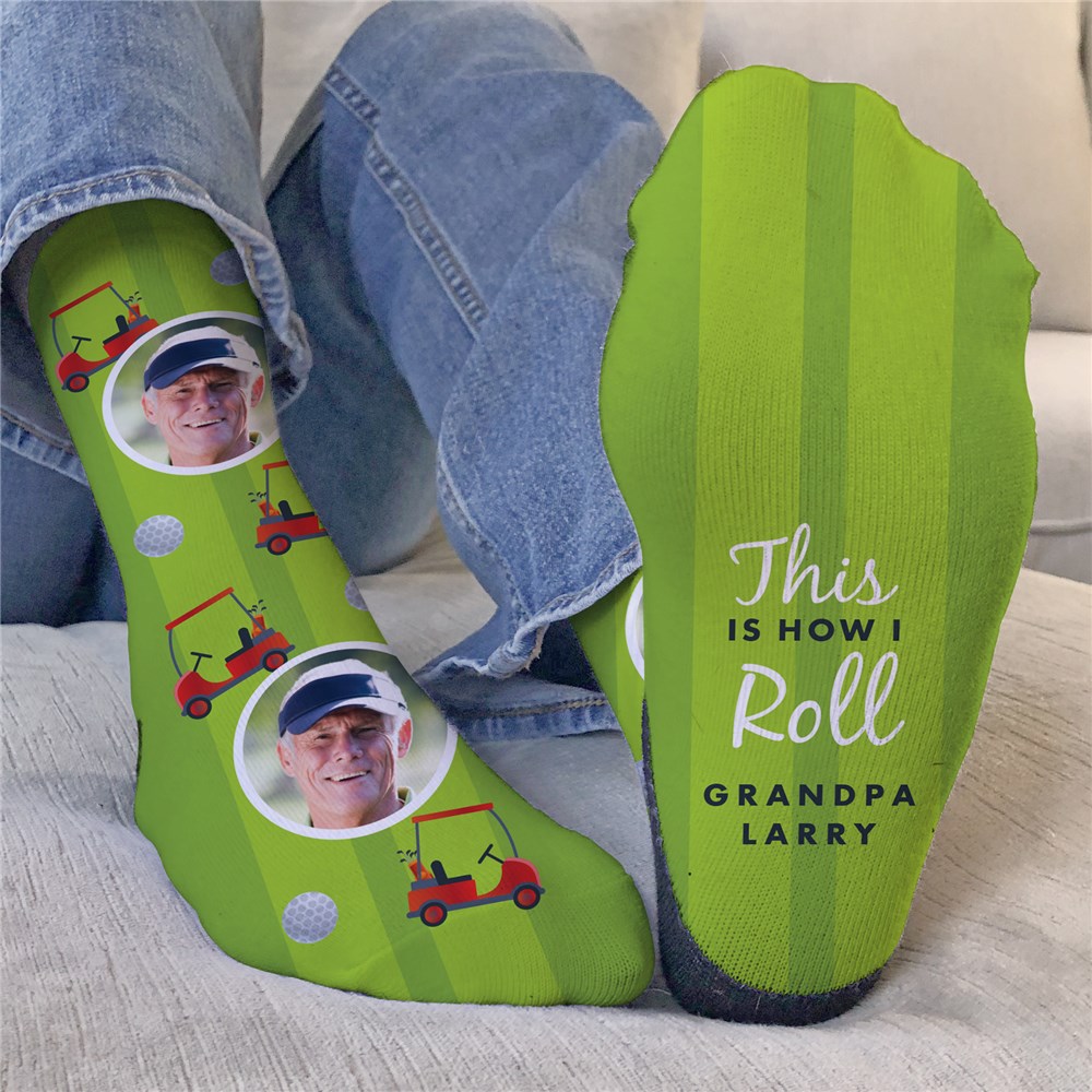 Personalized This is How I Roll Socks with Golf Cart Design