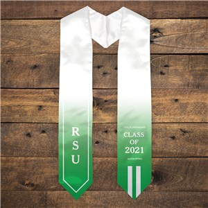 Personalized Striped Graduation Stole U17940151