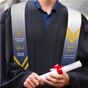 Personalized School Colors Graduation Stole U17941151